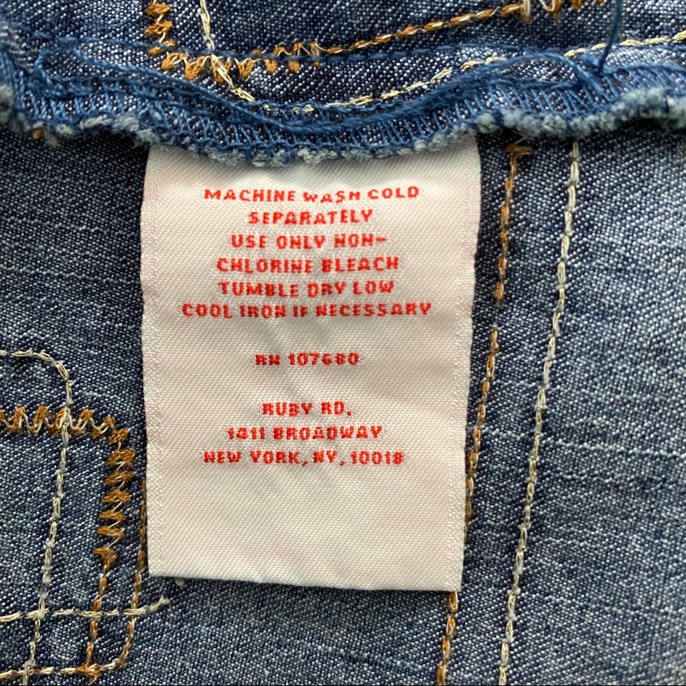 Ruby Rd Embroidered Jean Jacket Medium - Picture 9 of 9